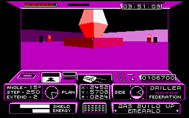 Driller Screenshot Amstrad CPC